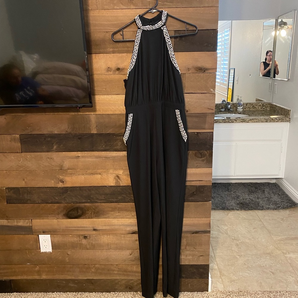 Jumpsuit/ pantsuit with rhinestones.  Sz m
